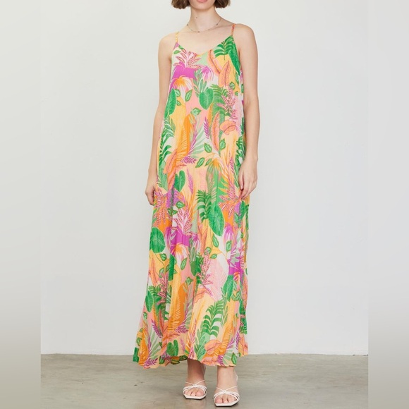 Skies Are Blue Dresses & Skirts - Skies Are Blue Sleeveless Printed Pleated Maxi Dress Size Large